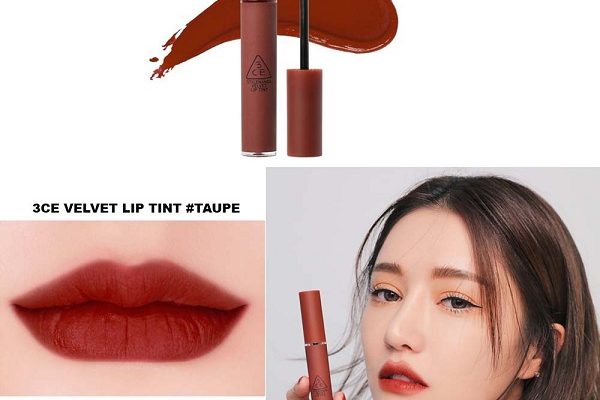 Son 3CE Velvet Lip Tint Taupe đẹp miễn chê