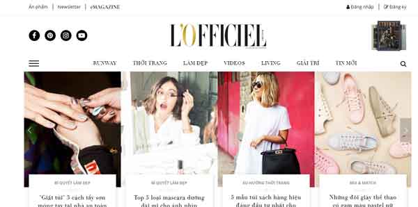 L’Officiel mang đến những thông tin thời trang mới nhất và những phong cách sống