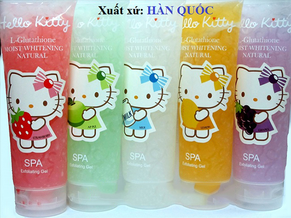 Kem tẩy tế bào chết Hello Kitty dạng tuýp được nhiều người ưa thích