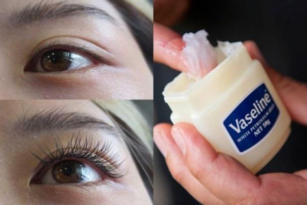Không chỉ dưỡng ẩm da, kem vaseline còn có tác dụng làm dài mi