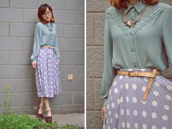 Chân váy midi cho phong cách vintage siêu xinh