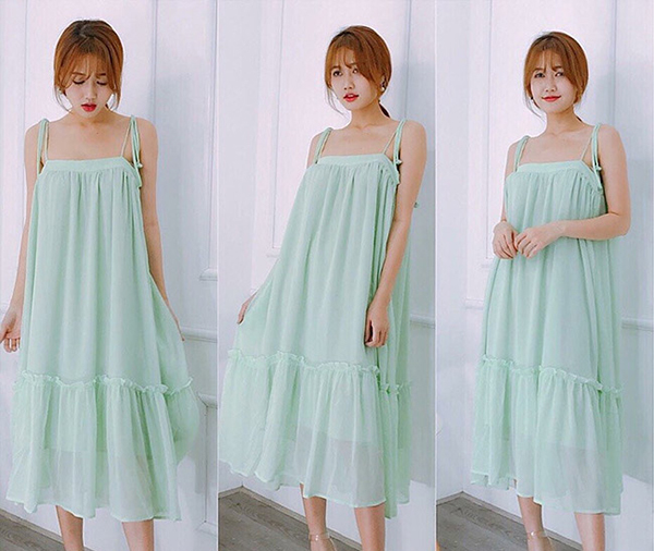 Đầm maxi đi biển cho người thấp cần độ dài vừa phải