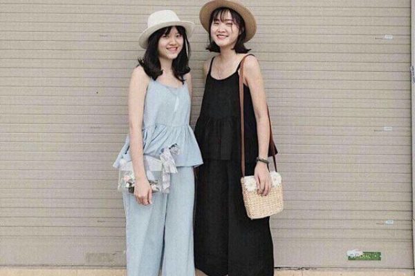 Quần culottes và áo hai dây