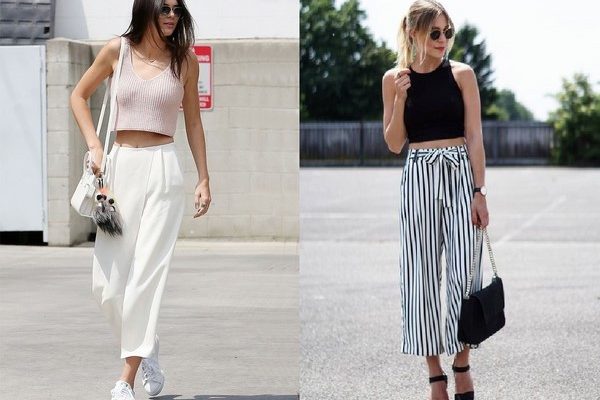 Quần culottes và áo croptop