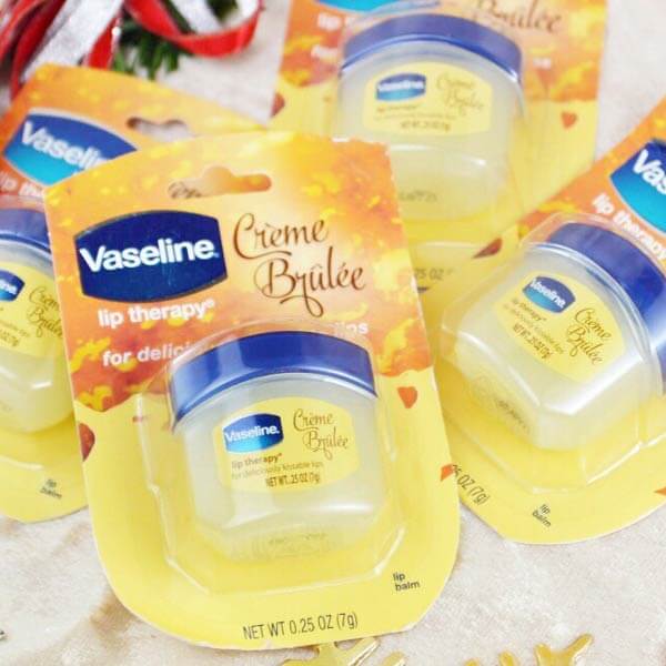 Vaseline Lip Therapy Creme Brulee: Son dưỡng môi hương vani